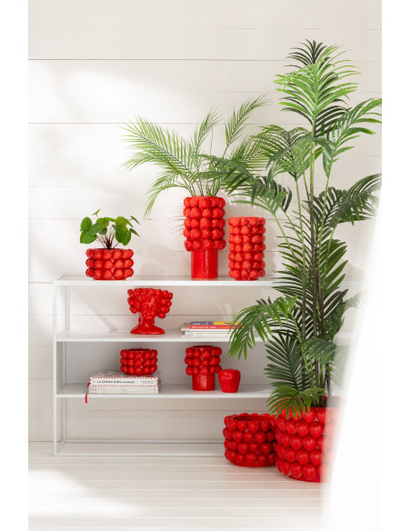 Grand Vase original Fraises Rond Hauteur 34 cm en Céramique Rouge Juicy - 2