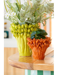 Grand Vase original Oranges Rond Hauteur 34 cm en Céramique Orange Juicy - 1 2