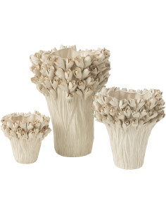 Vase original Fleurs Rond Hauteur 19 cm en Céramique Orange Ambrosia - 1 2