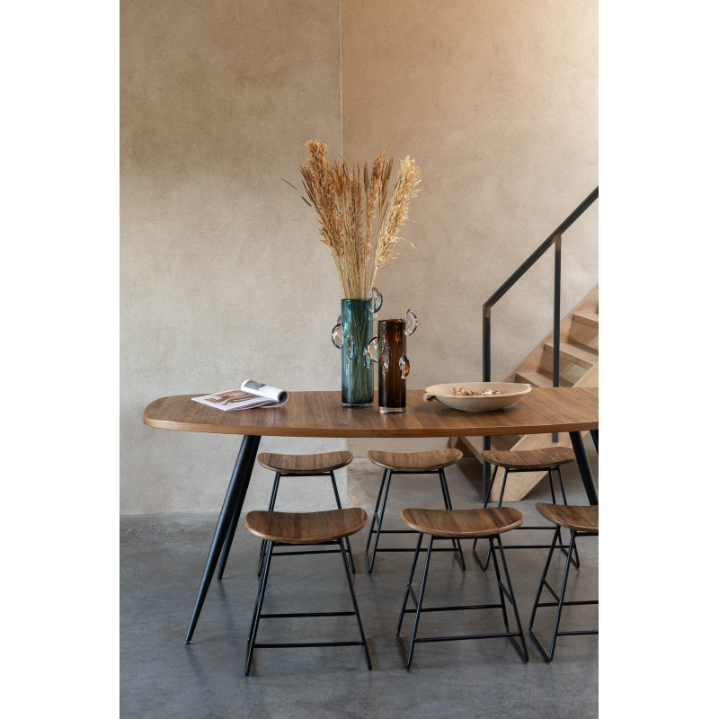 Grand Vase original Fleurs Rond Hauteur 29 cm en Céramique Rouge Ambrosia - 2