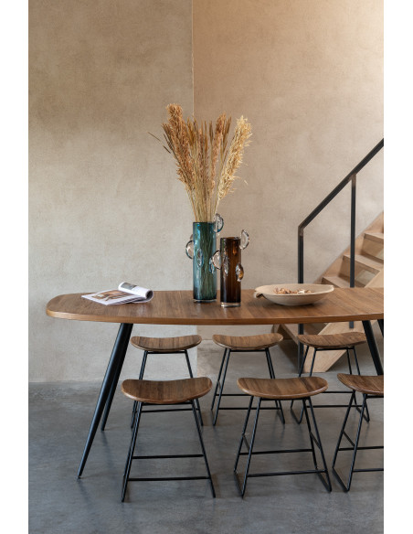 Grand Vase original Fleurs Rond Hauteur 29 cm en Céramique Rouge Ambrosia - 2