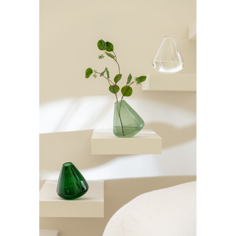 Vase moderne Rond Hauteur 13 cm en Argile Blanc Maru - 2