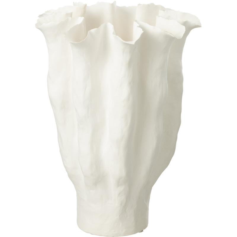 Grand Vase bord de mer Original Hauteur 42 cm en Céramique Blanc Calix - 1