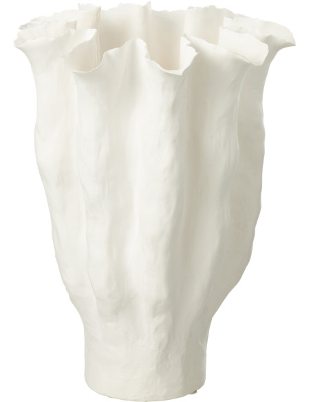 Grand Vase bord de mer Original Hauteur 42 cm en Céramique Blanc Calix - 1
