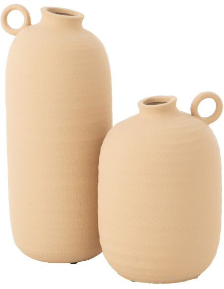 Grand Vase bord de mer Original Hauteur 42 cm en Céramique Blanc Calix - 2