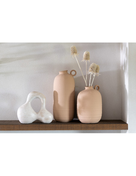 Grand Vase bord de mer Original Hauteur 42 cm en Céramique Blanc Calix - 3