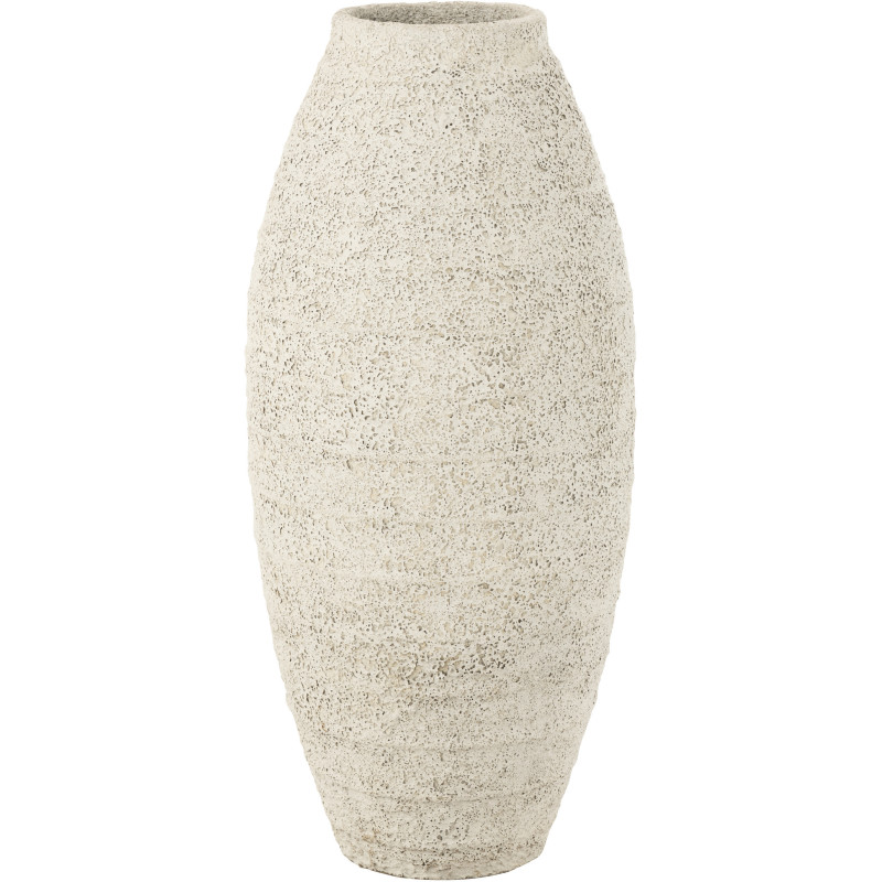 Grand Vase vintage Rond Hauteur 100 cm en Ciment Blanc Nemi - 1
