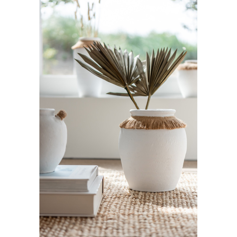 Vase moderne Boule 28 cm en Verre Bleu foncé Motif fleurs Tarifa - 4