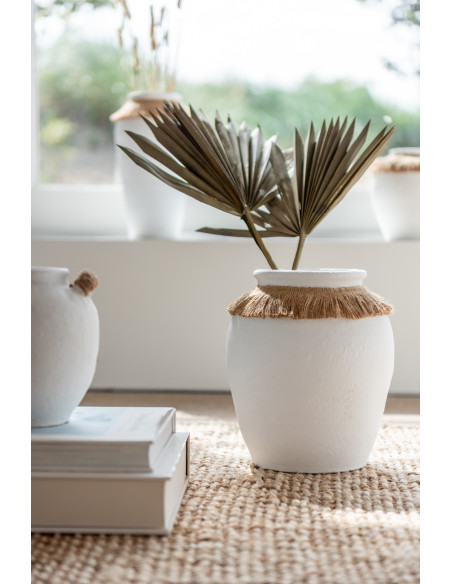 Vase moderne Boule 28 cm en Verre Bleu foncé Motif fleurs Tarifa - 4