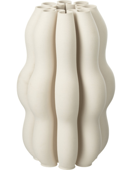 Grand Vase moderne Original Hauteur 40 cm en Céramique Beige Naos - 1