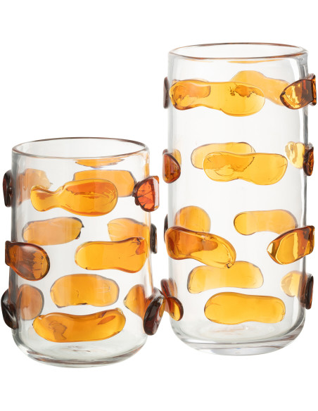 Grand Vase vintage Rond Hauteur 100 cm en Ciment Bleu azur Viielli Fura - 3