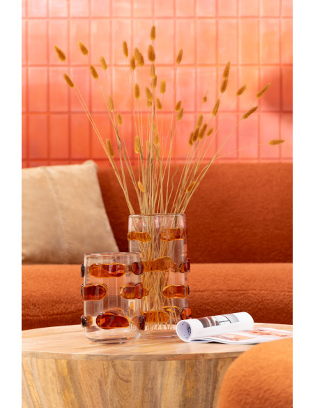 Grand Vase vintage Rond Hauteur 100 cm en Ciment Bleu azur Viielli Fura - 4