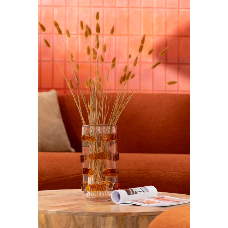 Grand Vase vintage Rond Hauteur 100 cm en Ciment Bleu azur Viielli Fura - 5