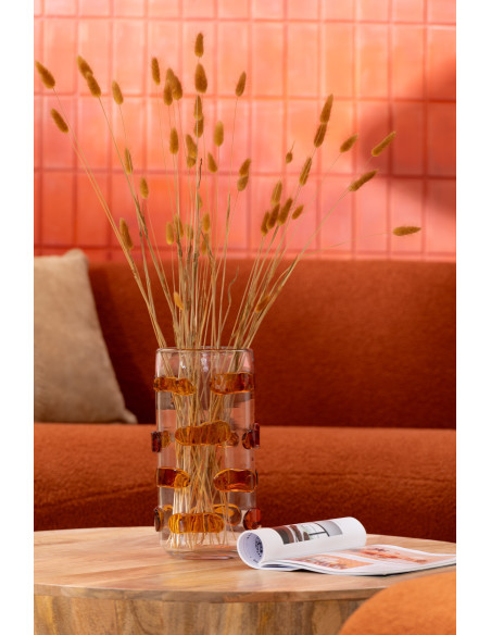 Grand Vase vintage Rond Hauteur 100 cm en Ciment Bleu azur Viielli Fura - 5