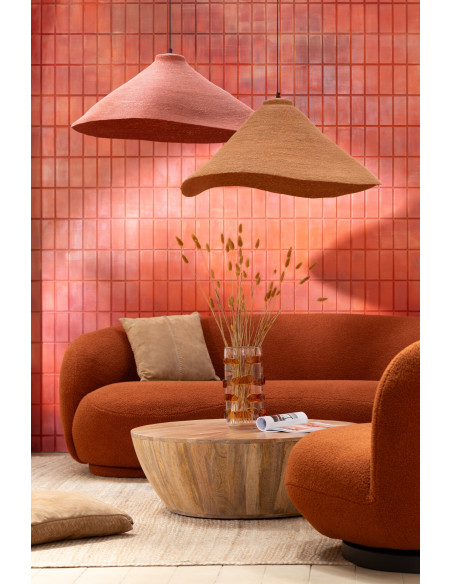 Grand Vase vintage Rond Hauteur 100 cm en Ciment Bleu azur Viielli Fura - 6