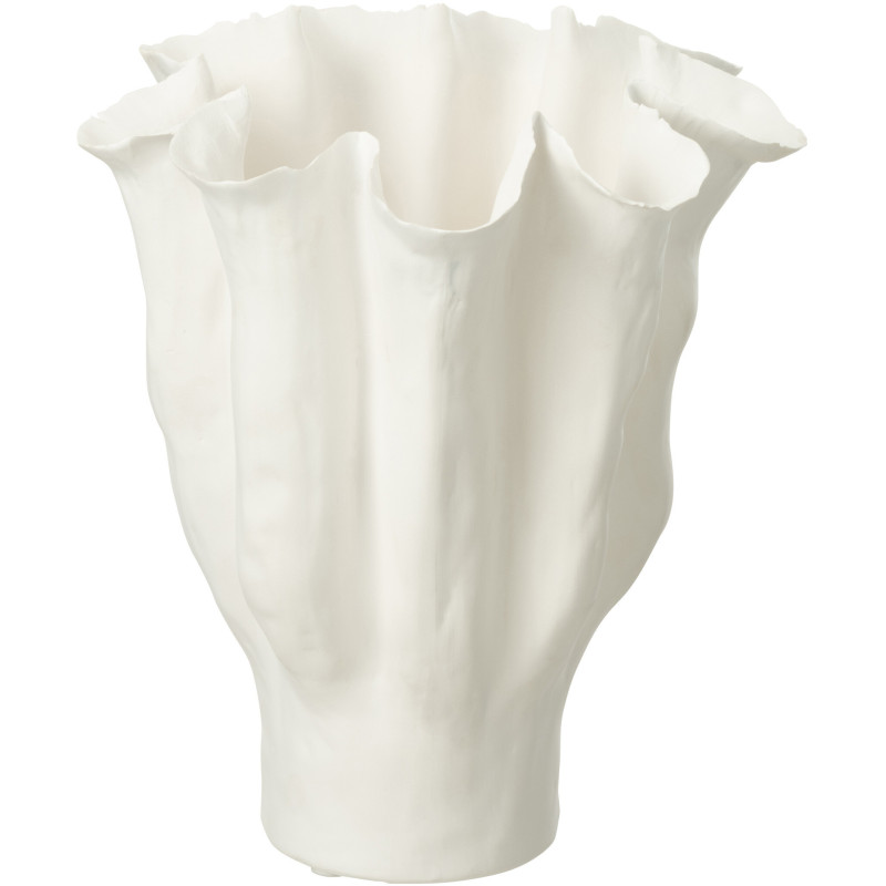 Grand Vase bord de mer Original Hauteur 31 cm en Céramique Blanc Calix - 1