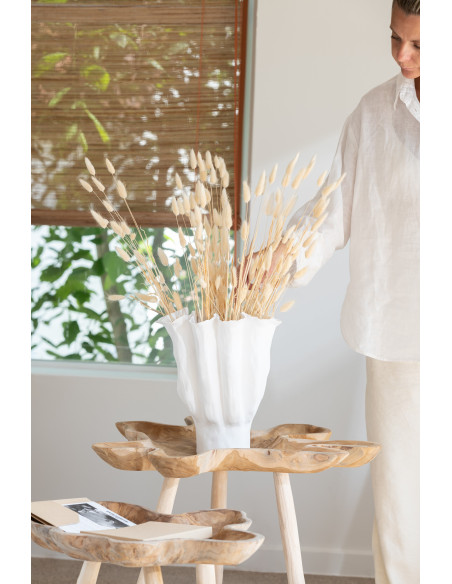 Grand Vase bord de mer Original Hauteur 31 cm en Céramique Blanc Calix - 2