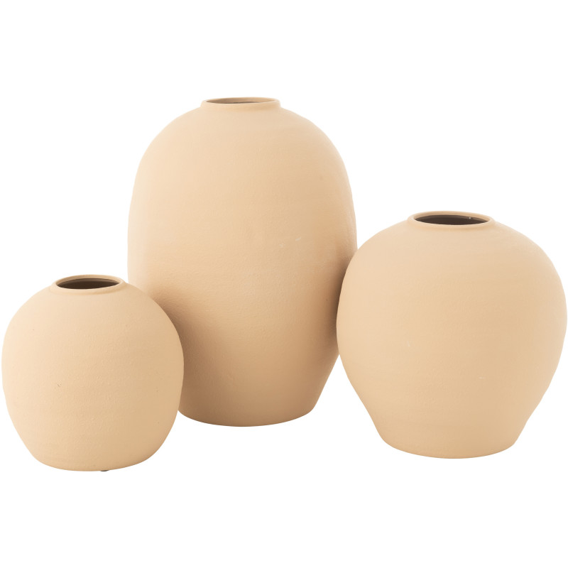 Vase moderne Rond Hauteur 28 cm en Argile Sable Cassia - 3