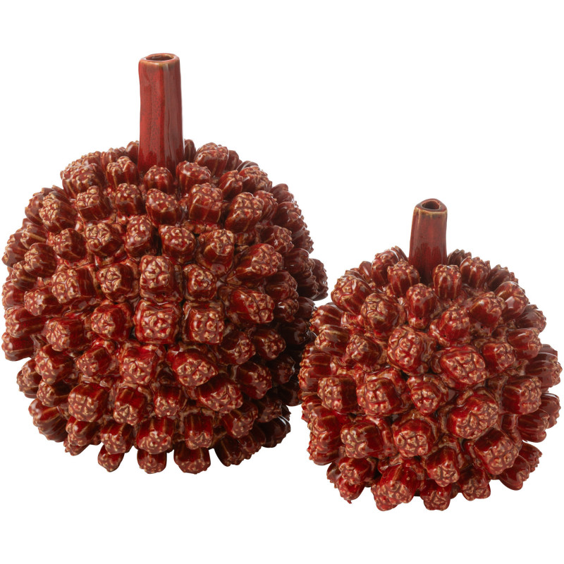 Vase moderne Rond Hauteur 25 cm en Verre Jaune Bleu Transparent Motif tourbillon Arun - 2