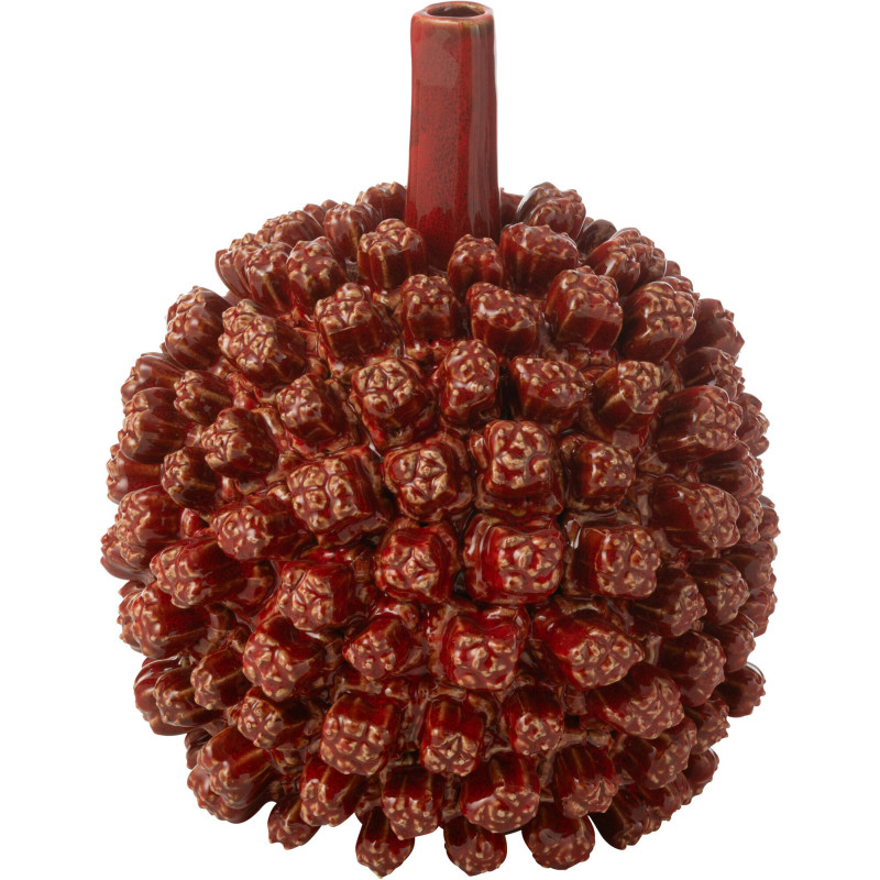 Grand Vase original Boule Hauteur 30 cm en Céramique Rouge Saki - 1