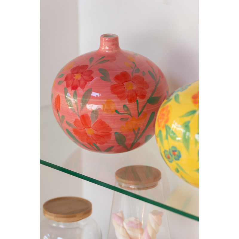 Vase moderne Fleur Hauteur 20 cm en Verre Transparent Clara - 3