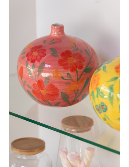 Vase moderne Fleur Hauteur 20 cm en Verre Transparent Clara - 3