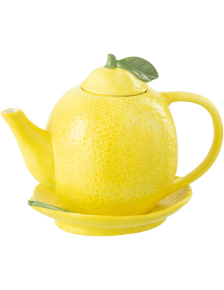 Théière originale Citron en Dolomite Jaune Agrumi - 1