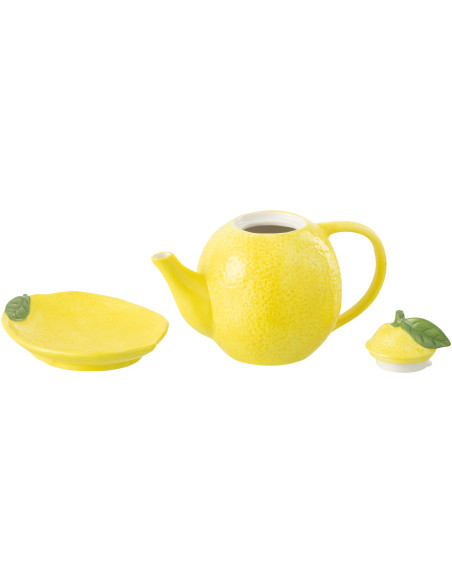 Théière originale Citron en Dolomite Jaune Agrumi - 2