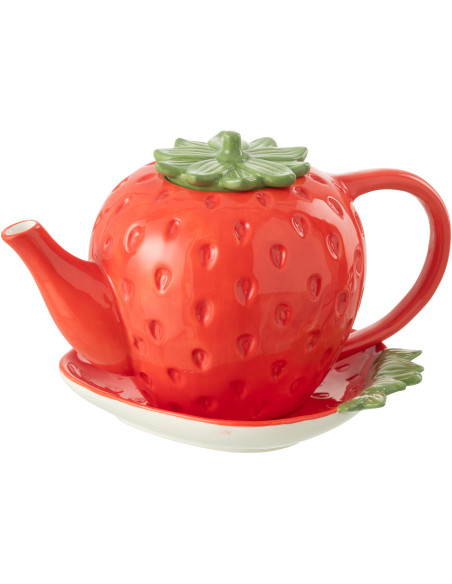 Théière originale Fraise en Dolomite Rouge Agrumi - 1