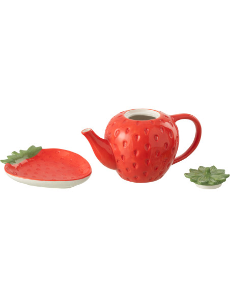 Théière originale Fraise en Dolomite Rouge Agrumi - 3