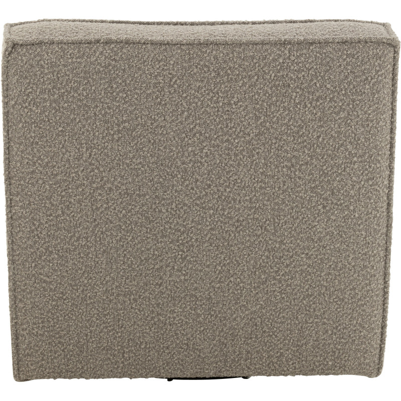Fauteuil pivotant moderne en Tissu Beige taupe Bouclette Bois de peuplier Lomu - 5