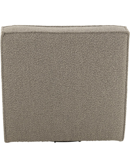 Fauteuil pivotant moderne en Tissu Beige taupe Bouclette Bois de peuplier Lomu - 5