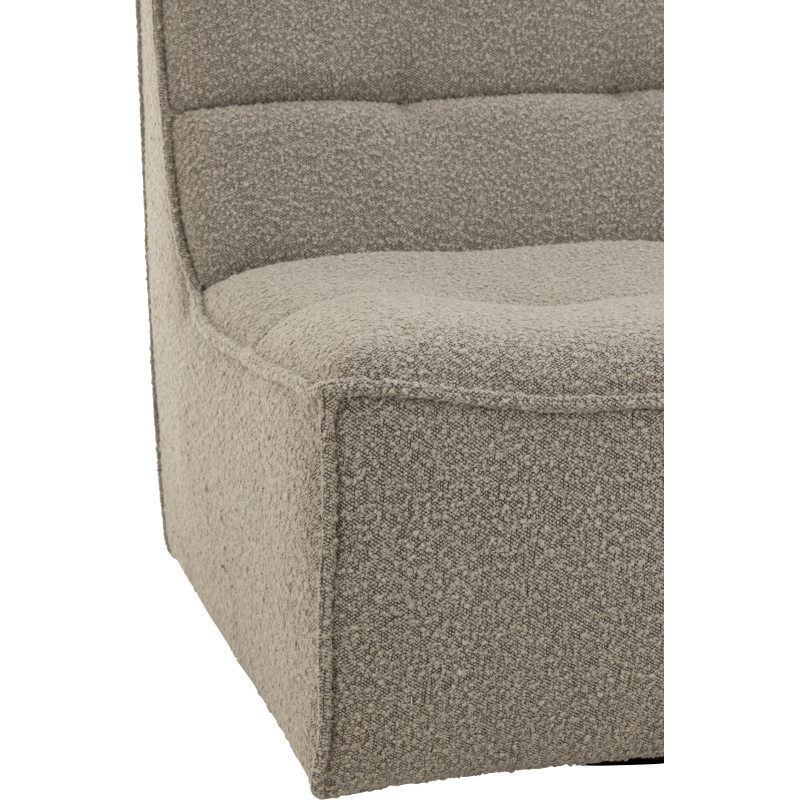 Fauteuil pivotant moderne en Tissu Beige taupe Bouclette Bois de peuplier Lomu - 6