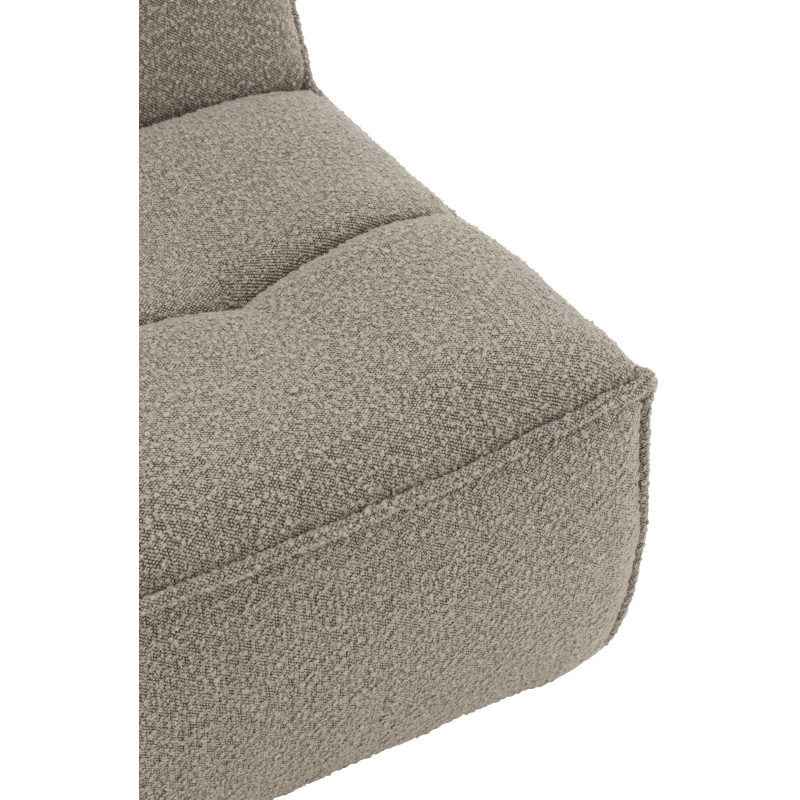 Fauteuil pivotant moderne en Tissu Beige taupe Bouclette Bois de peuplier Lomu - 7