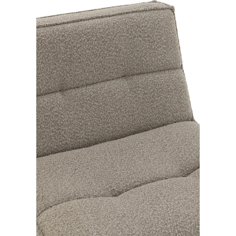 Fauteuil pivotant moderne en Tissu Beige taupe Bouclette Bois de peuplier Lomu - 8