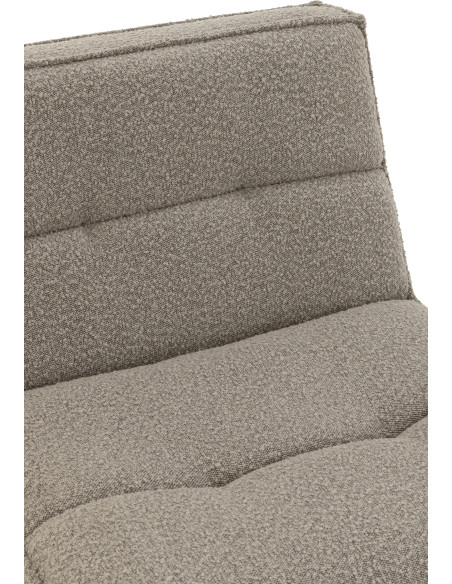 Fauteuil pivotant moderne en Tissu Beige taupe Bouclette Bois de peuplier Lomu - 8