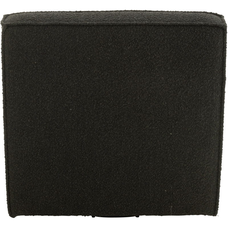 Fauteuil pivotant moderne en Tissu Noir Bouclette Bois de peuplier Lomu - 5