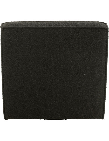 Fauteuil pivotant moderne en Tissu Noir Bouclette Bois de peuplier Lomu - 5