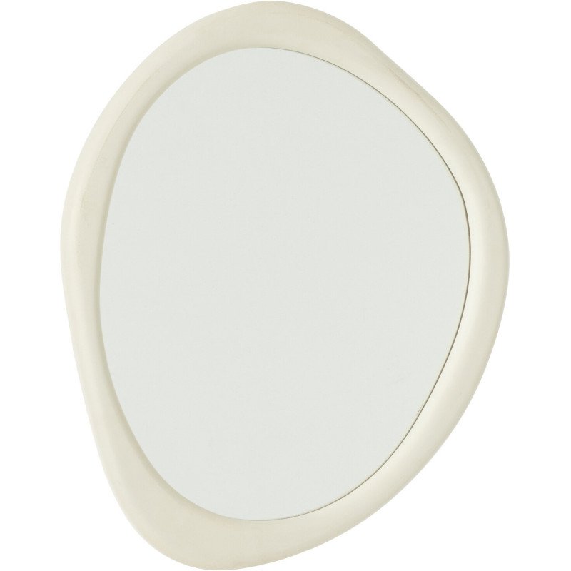 Miroir mural organique Irrégulier 50x60 en Bois Blanc Moderna - 1