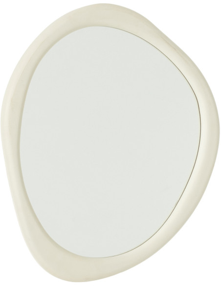 Miroir mural organique Irrégulier 50x60 en Bois Blanc Moderna - 1