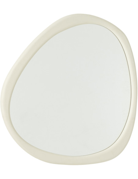 Miroir mural organique Irrégulier 76x80 en Bois Blanc Moderna - 1