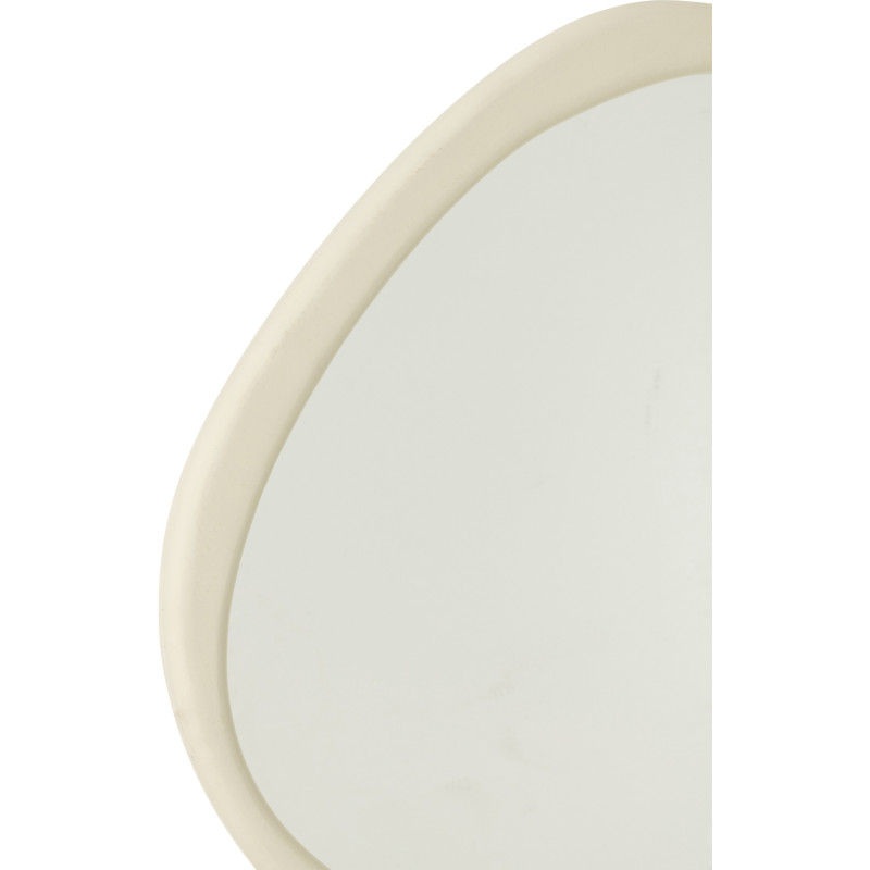 Miroir mural organique Irrégulier 76x80 en Bois Blanc Moderna - 3