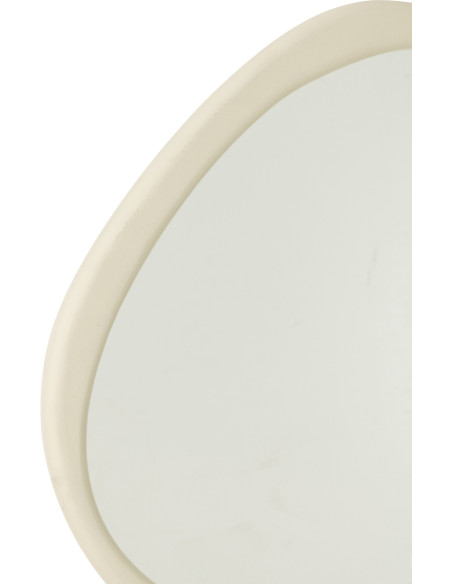 Miroir mural organique Irrégulier 76x80 en Bois Blanc Moderna - 3
