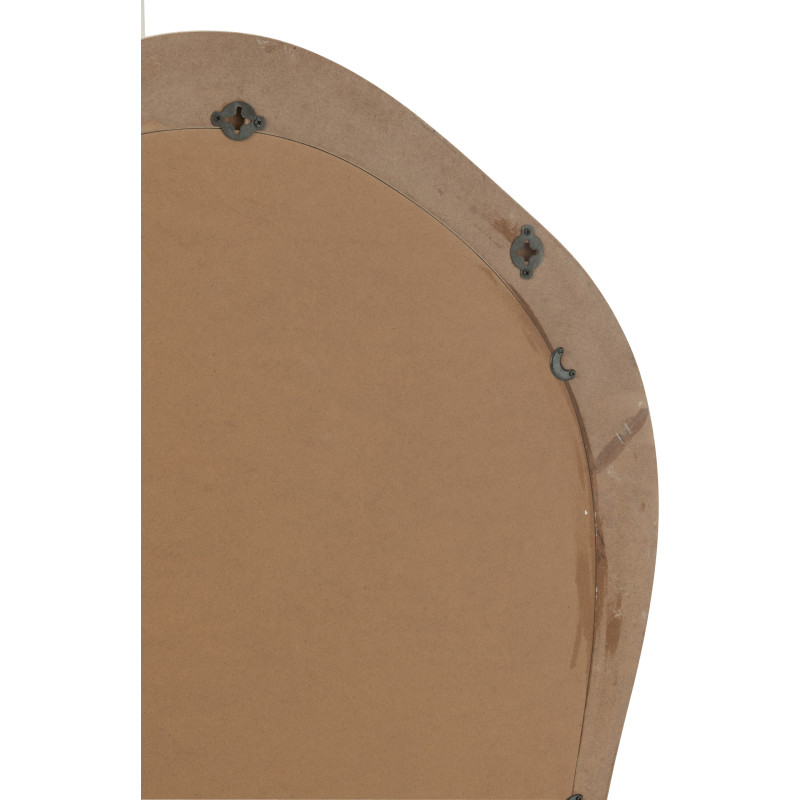 Grand Miroir mural organique Irrégulier 68x120 en Bois Blanc Moderna - 3