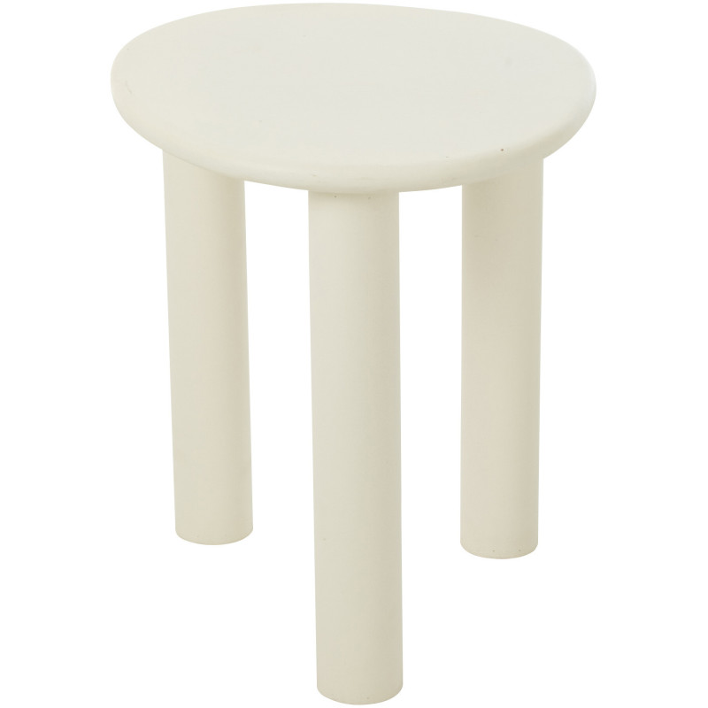 Table d'appoint balinaise Ovale en Bois Blanc Bali - 6