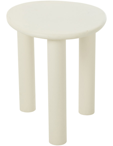 Table d'appoint balinaise Ovale en Bois Blanc Bali - 6