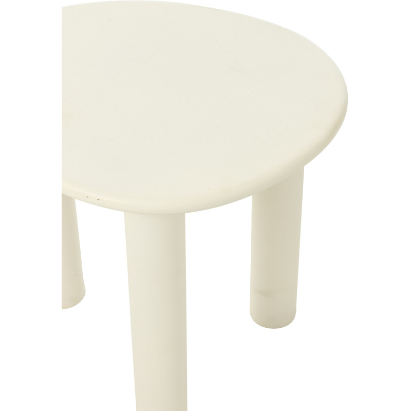 Table d'appoint balinaise Ovale en Bois Blanc Bali - 8
