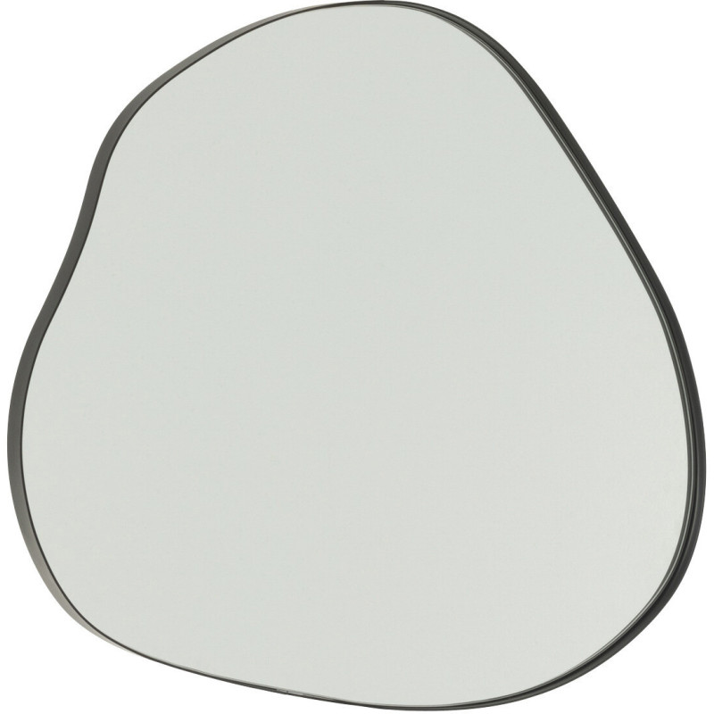 Miroir mural organique Irrégulier 49x47 en Métal Noir Extrema - 1