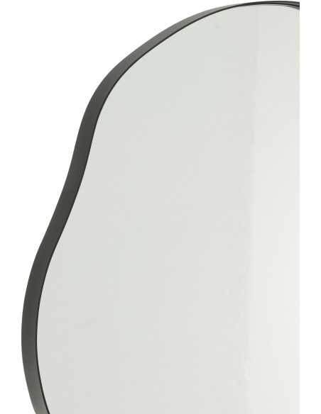 Miroir mural organique Irrégulier 49x47 en Métal Noir Extrema - 2