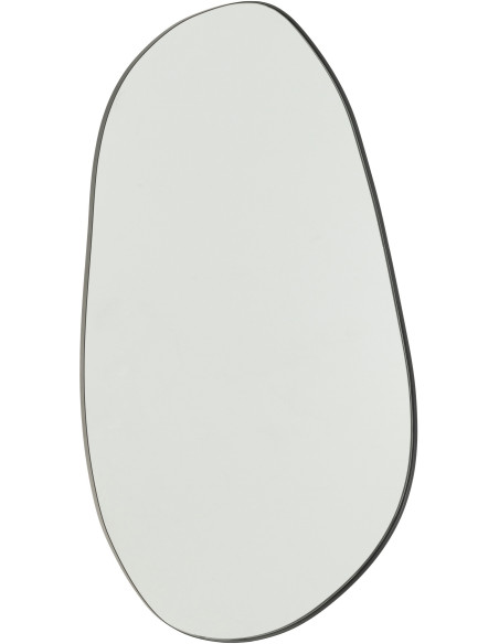 Grand Miroir mural organique Irrégulier 59x108 en Métal Noir Extrema - 1